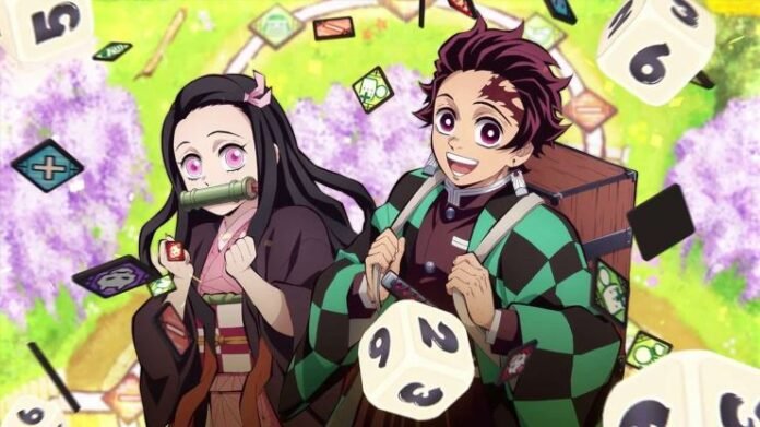 Demon Slayer - Kimetsu no Yaiba - Sweep the Board! jogo de tabuleiro