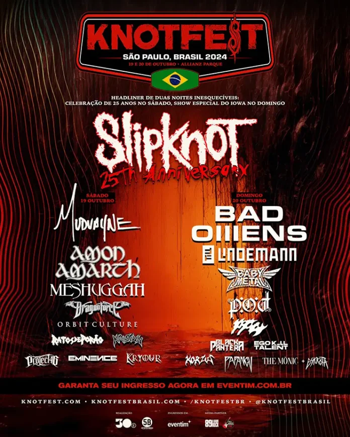 KNOTFEST Brasil traz Slipknot, Bad Omens, Babymetal e Amon Amarth para ...