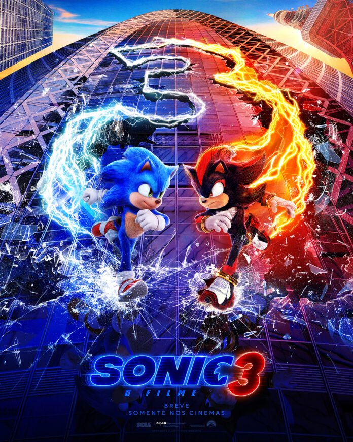 Sonic 3: O Filme ganha primeiros trailer e pôster