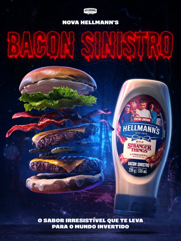 Hellmann's lança maionese sabor Bacon Sinistro inspirada em Stranger Things