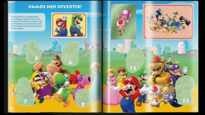 Super Mario album de figurinhas Panini