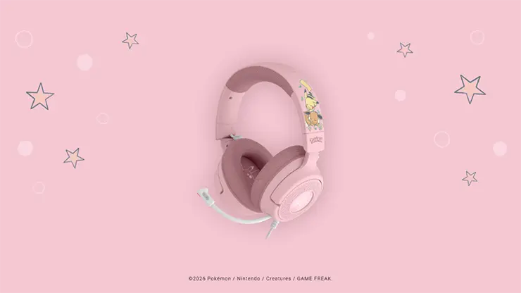 Razer Kraken V4 X – Edição Pikachu & Eevee
