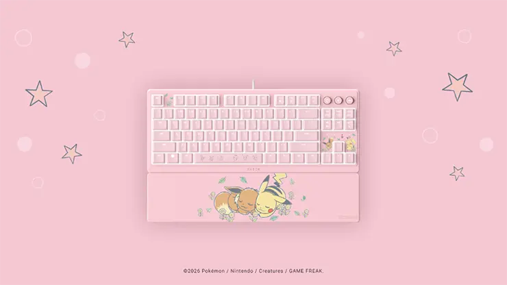 Razer Ornata V3 Tenkeyless – Edição Pikachu & Eevee