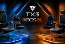Com nova identidade TX3 apresenta sua linha de cadeiras ergonômicas na BGS 2026 tx3-apresenta-linha-cadeiras-ergonomicas-bgs-2026-capa